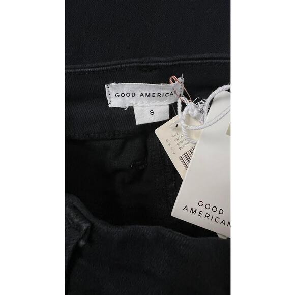 NWT! Good American Pull-On High-Rise Flare Jeans BLACK SMALL - Picture 5 of 7